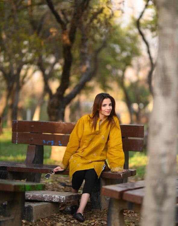 Golden Mustard – Zargoon Embroidered Top