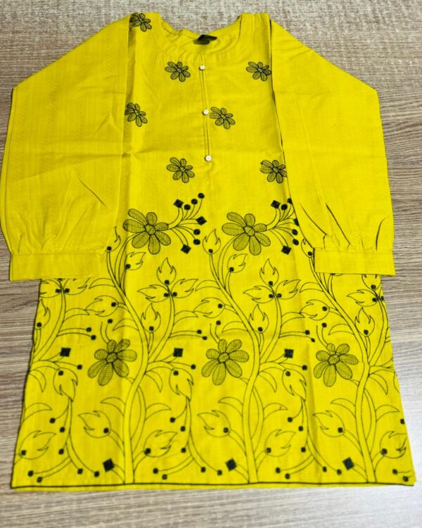 Yellow Embroidered Ladies Top